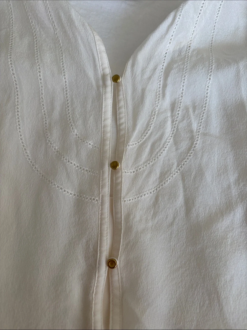 Massimo Dutti Silk Sleeveless Cream Blouse Size Medium - Picture 10 of 10